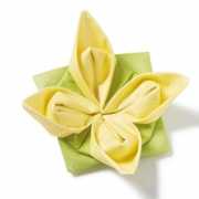 Origamiservietten "Seerose" - gelb -12 Stück