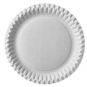 Pappteller D: 23 cm -  weiß - 100 Stück