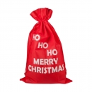 Vlies-Sack - rot - Hohoho merry christmas